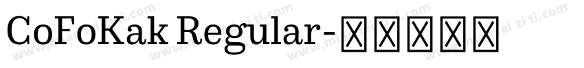 CoFoKak Regular字体转换